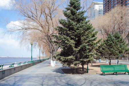 Spring of Songhua Riverの写真素材