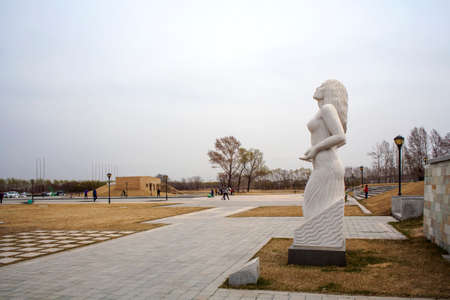 Girl sculptureのeditorial素材