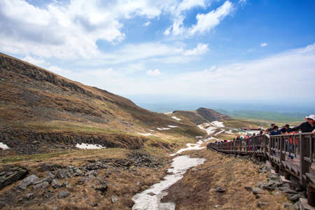 Changbai Mountain Shanxi Whitehead slope sceneryのeditorial素材