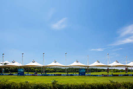 Blue sky Baiyun Lake Golf Course summer