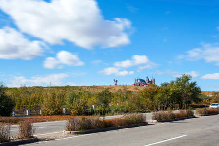 Grassland highwayの写真素材