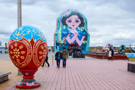 Matryoshka doll squareのeditorial素材