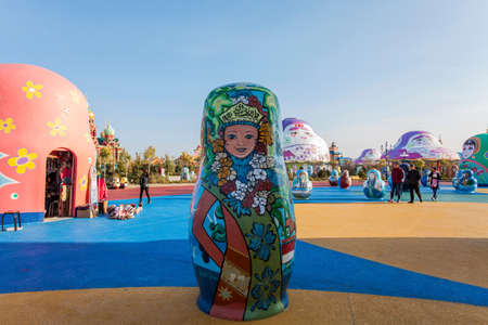 Manchuria doll in  Manzhouli Matryoshka Squareのeditorial素材