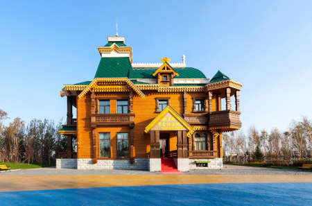 Russian Violet Gold Jewelry Pavilion in  Manzhouli Matryoshka Squareのeditorial素材
