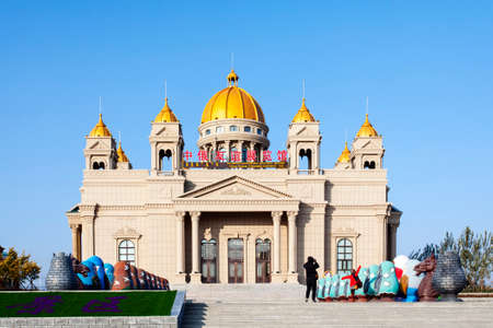 China-Russia Friendship Exhibition Hall in  in Manzhouli Matryoshka Squareのeditorial素材
