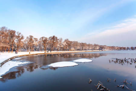 wintertime snow scene