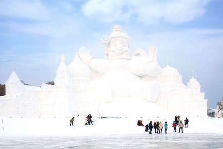 Snow cartoon charactersのeditorial素材