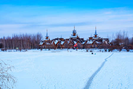 The winter snow Volga Manorのeditorial素材