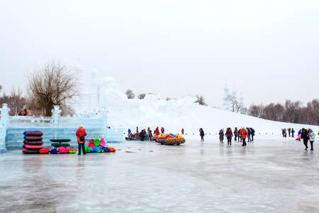 The snow slideのeditorial素材