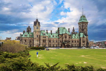 Grassland of parliament building, Ottawa, Canadaのeditorial素材