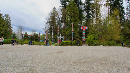Totem of Vancouver Park, Canadaのeditorial素材