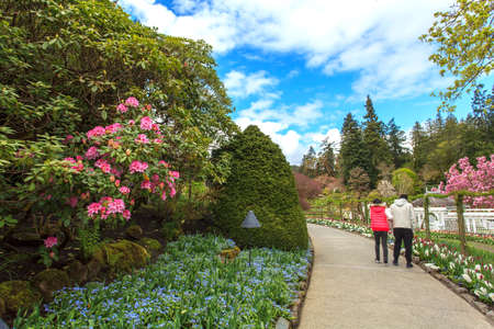 Bouchard Gardens landscape viewの写真素材