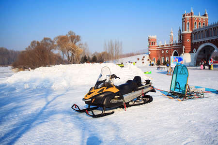 The winter snow at Castle Volga Manorのeditorial素材