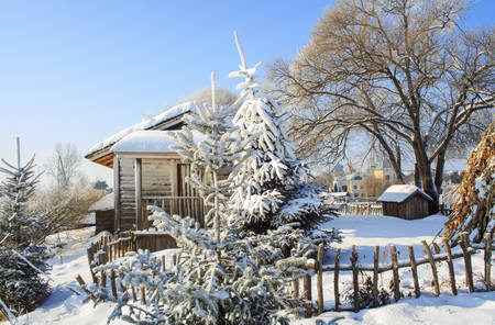 winter scenery at Volga Manorのeditorial素材