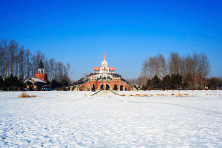 winter scenery at Volga Manorのeditorial素材