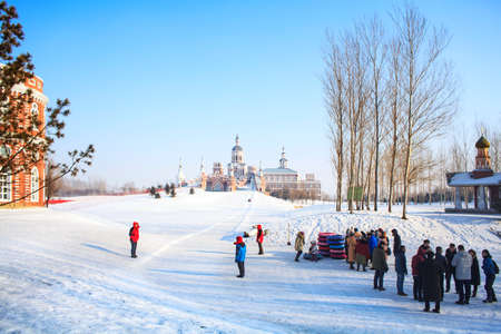 winter scenery at Volga Manorのeditorial素材