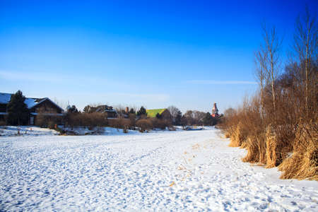 winter scenery at Volga Manorのeditorial素材