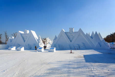 The cabin snow snow world ice artのeditorial素材
