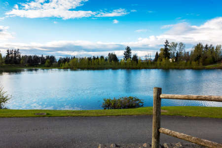 scenery in parkの写真素材