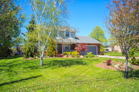 Villa lawn in London, Toronto, Canadaのeditorial素材