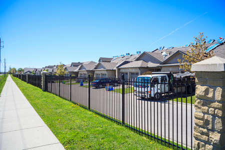 The exterior of the villas in London, Toronto, Canadaのeditorial素材