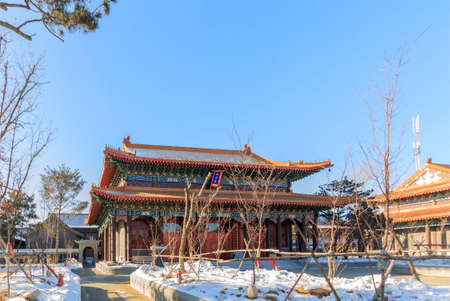 Monastery building in Changchun Wanshou Templeのeditorial素材