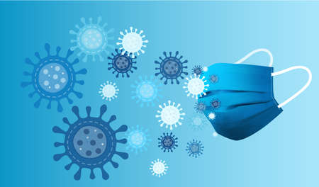 Coronavirus Pandemic, dangerous flu Covid-19 virus Illustrationの写真素材