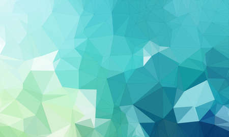 Illustration background in geometric pattern with polygonal style in color light and dark blue and light green.の写真素材