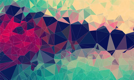 Low poly background design in geometric pattern. polygon wallpaper in origami style. polygonal texture illustration in color red and yellow and brown and greenの写真素材