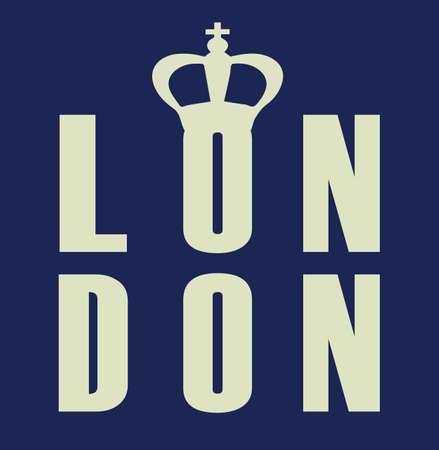 Vintage Card London Crown Posters Illustration Stock - England UK Posters -のイラスト素材