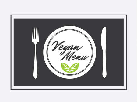 Vegan Menu Graphic Design Vector Illustration Flat Stock - Vegan Menu Bio Food - Vegan Food -のイラスト素材
