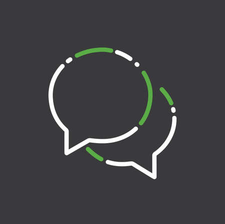 Chat online web message symbol icon vector logo stockのイラスト素材