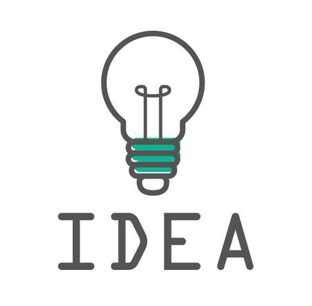 Idea light bulb logo design icon vector stockのイラスト素材