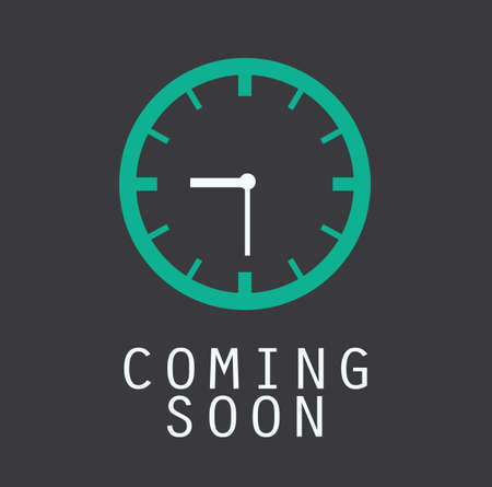 coming soon countdown timer clock design icon vector stockのイラスト素材