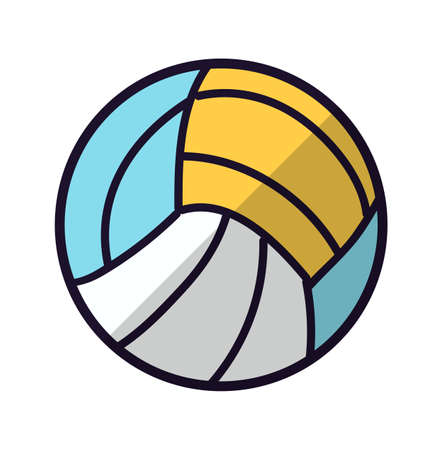 Volleyball icon. Sport objects. Volleyball illustration. Vector stock.のイラスト素材