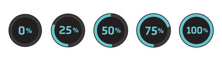 Loading preloader progress download bar internet design symbol icon flat isolated. Vector stock