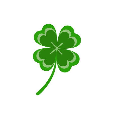 Clover isolated on white background. St. Patrick's day concept. Green lucky clover. Vector stockのイラスト素材