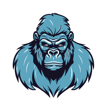 Gorilla design isolated on white background. Gorilla mascot cartoon  modern design. Vector stockのイラスト素材