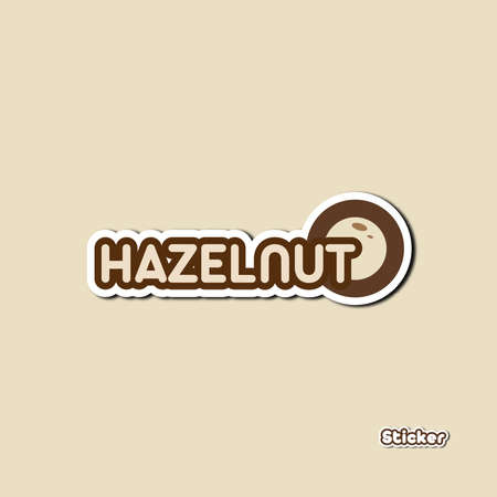 New Hazelnut Variant illustrated in cartoon style and stickersのイラスト素材