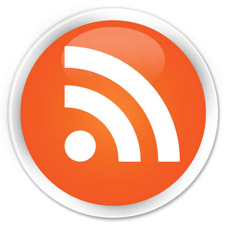 RSS icon glossy orange button