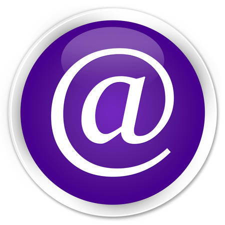 Email address icon glossy purple buttonの写真素材