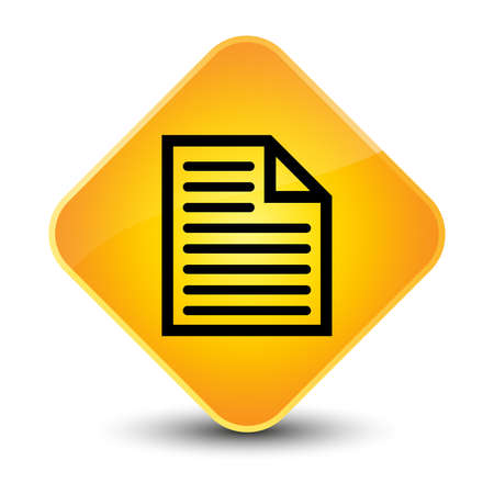 Document page icon yellow diamond buttonの写真素材
