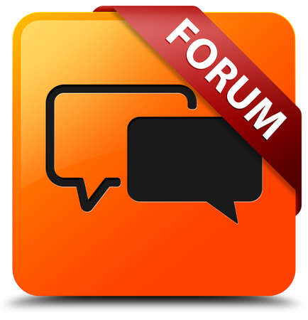 Forum glossy yellow square buttonの写真素材