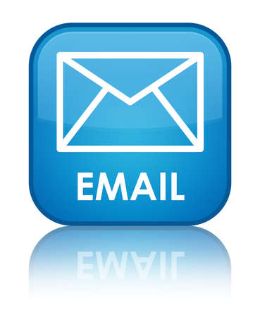 Email cyan blue square buttonの写真素材
