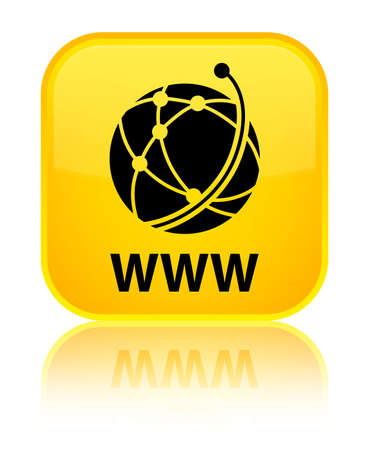 WWW (global network icon) yellow square button