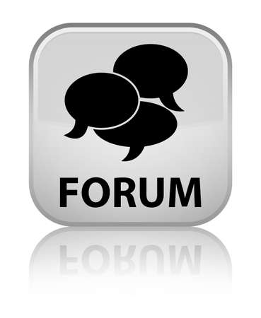 Forum (comments icon) white square buttonの写真素材