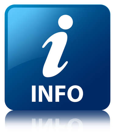Info blue square buttonの写真素材