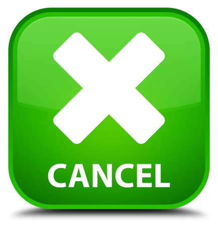 Cancel green square buttonの写真素材