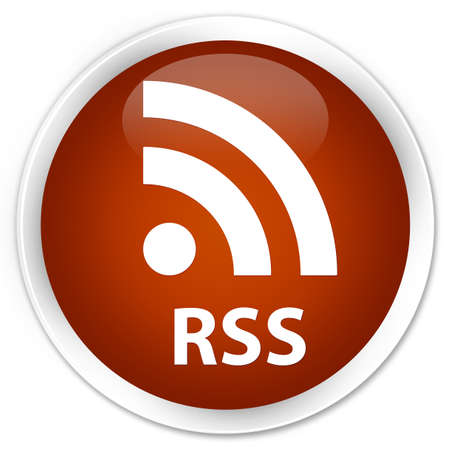 RSS brown glossy round button