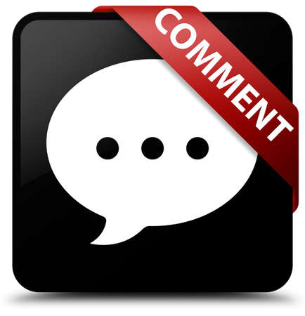 Comment (conversation icon) black square buttonの写真素材